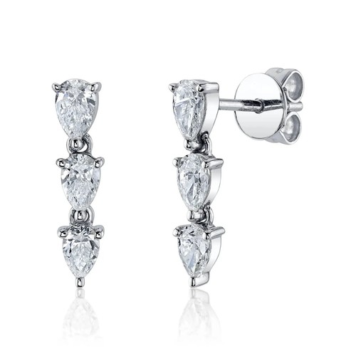 14k white gold pear - gold, cut