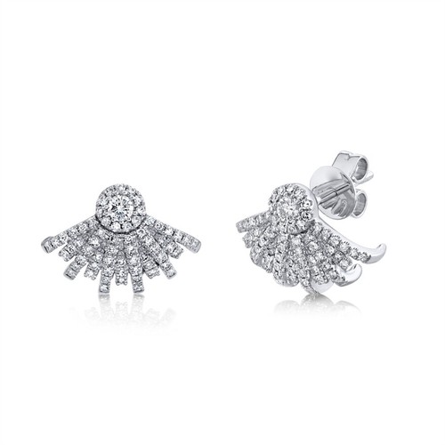 14k white gold diamond - white, fan