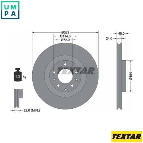 Brake disc 92174403 for - 2x,
