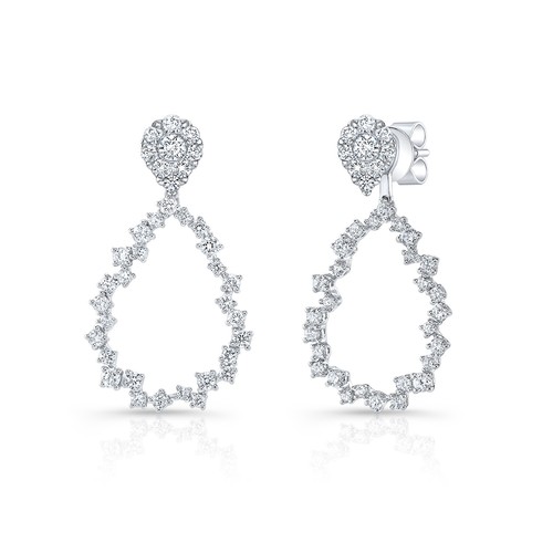 Diamond teardrop earrings - diamond,