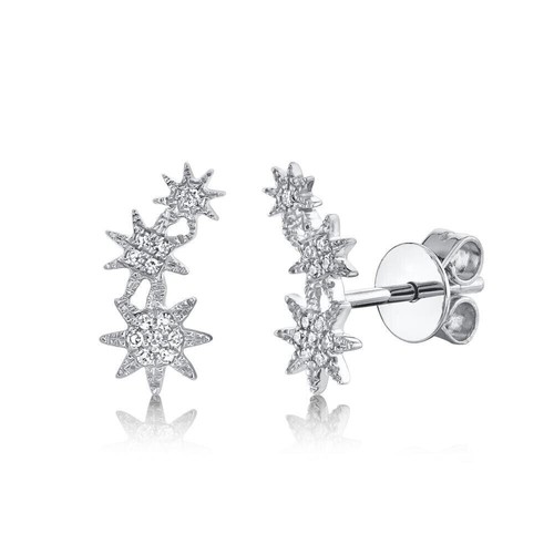 14k white gold diamond star - 14k,