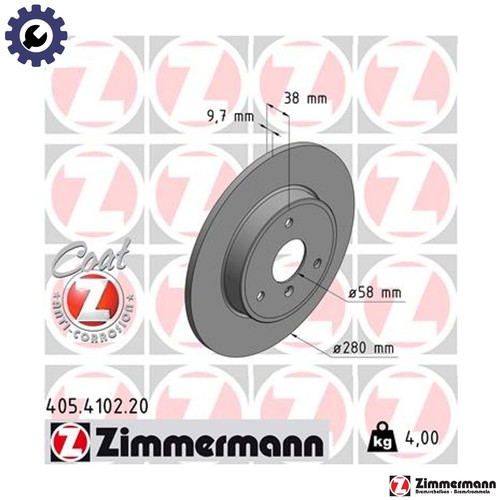 Brake disc 405 4102 for - disc, 405.4102.20