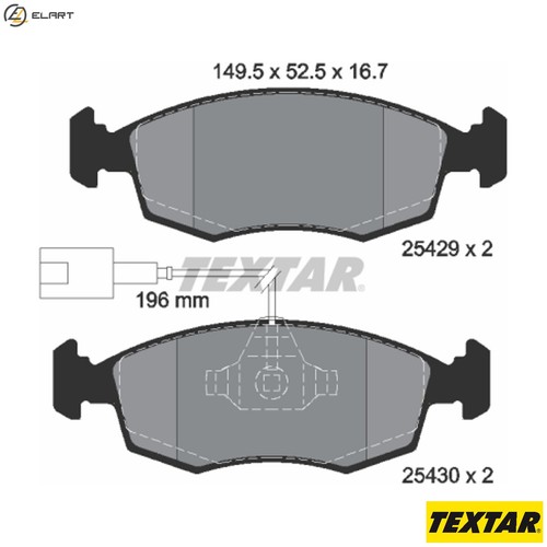 Brake pad set - set, disc