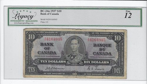 1937 bank canada - , of