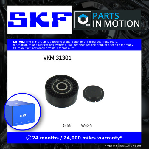 Aux belt idler pulley fits - belt,