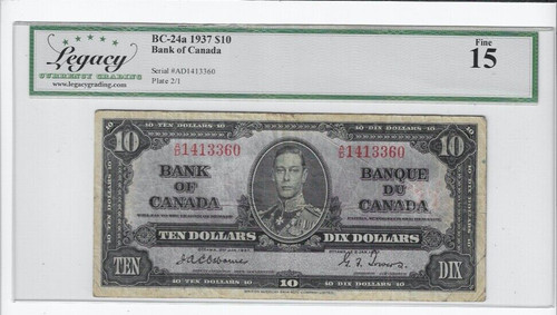 1937 bank canada - canada, bc-24a