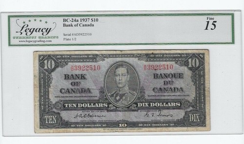 1937 bank canada bc 24a - of, bc-24a