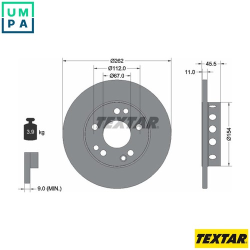 Brake disc 92027403 for - 2x,