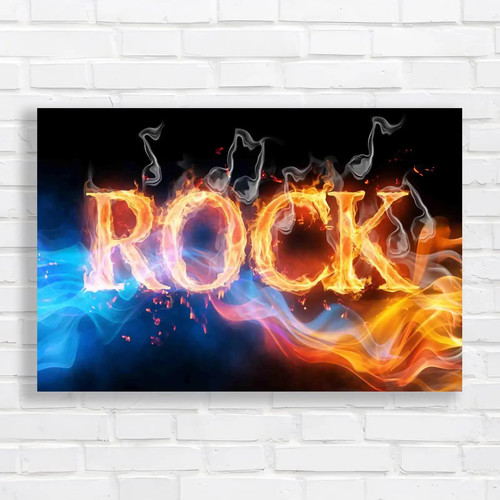 Fiery rock sign - sign, ignite