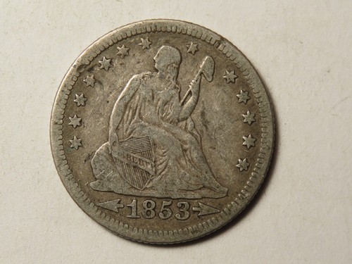 1853 liberty seated quarter - seated,