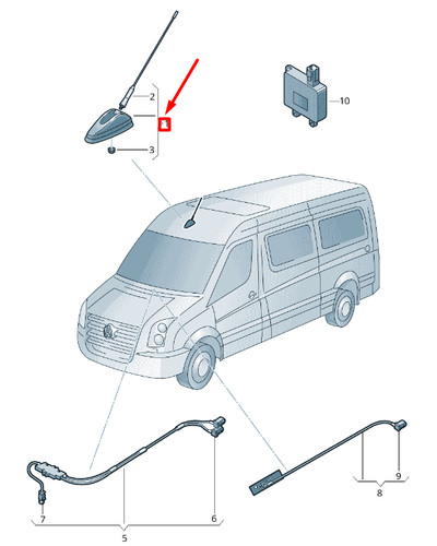 Volkswagen crafter mk1 roof - 2f,