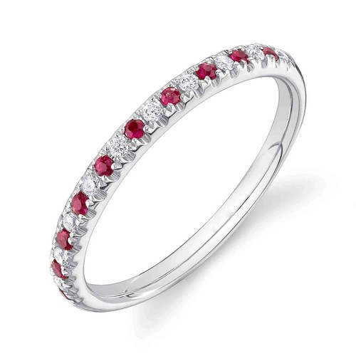 14k white gold ruby diamond - 14k,