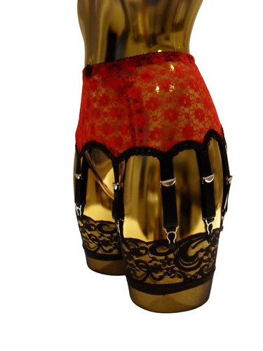 Strap suspender belt red - 14,