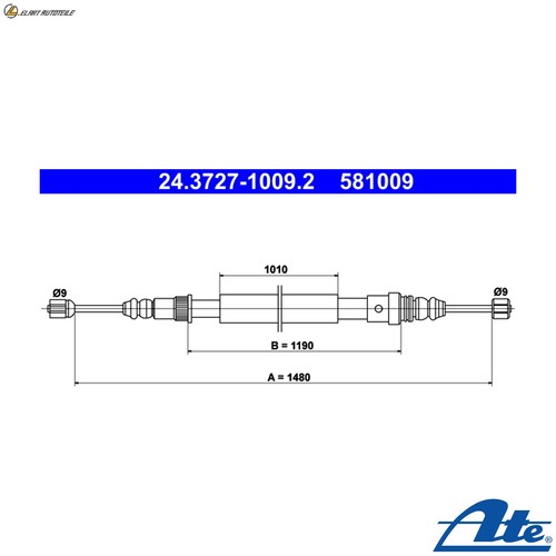 Parking brake cable - parking,