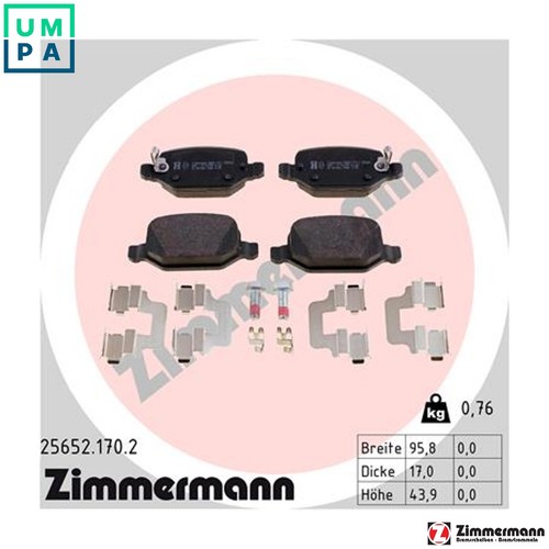 Brake pad set disc - brake,