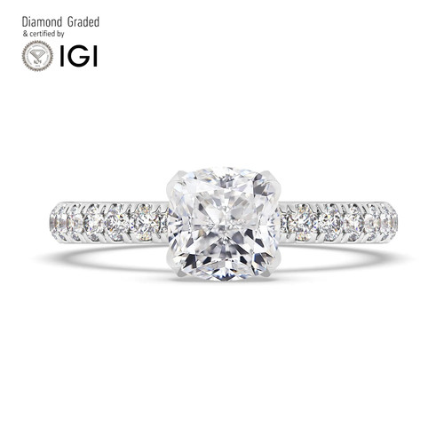 Cushion diamond engagement - cushion,