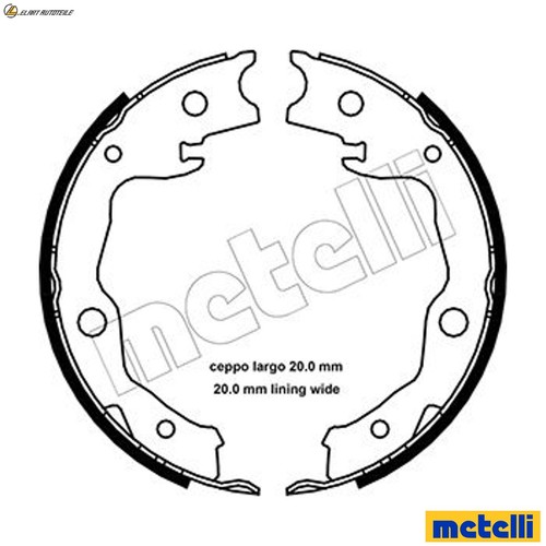 Brake shoe set parking - set,