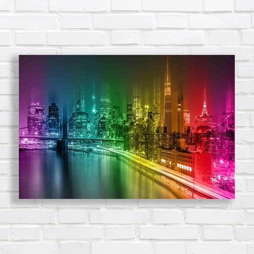 Vibrant new york city panorama - city,