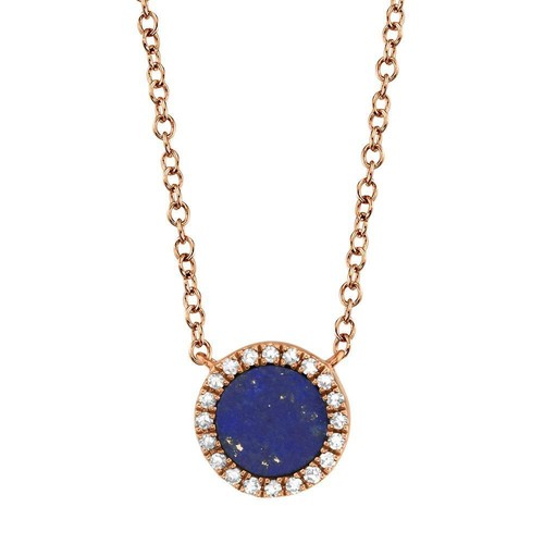 Lapis lazuli diamond pendant - diamond,